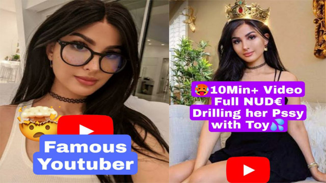 Famous Youtuber Most Requested Full Showing her Boobs – Stripping Full Nude with Full Face & Drilling her Pssy with Toy