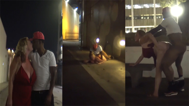 Blonde Milf Fucked in Public by Rizz – after Meeting Her at the Club Girls