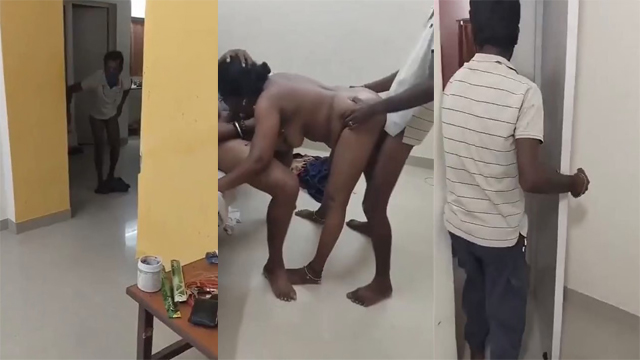 Tamil Mature Aunty – Threesome Fucking Video